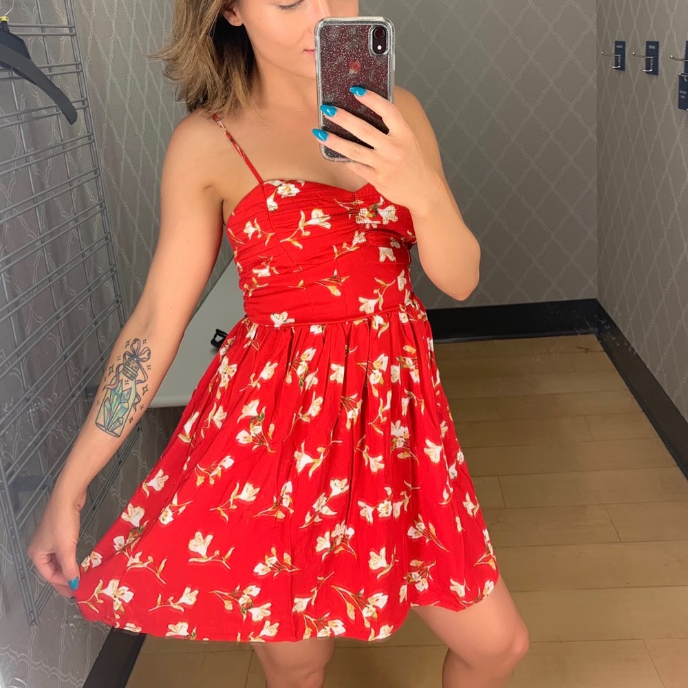 Red sun dress